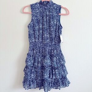 1.State Smocked Neck Mini Dress- size small